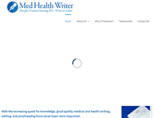 Tablet Screenshot of medhealthwriter.com